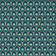 Dawnridge Sage by Cristina Buckley for Schumacher, geometric peacock feather-inspired wallpaper in green and teal tones, shown in a styled interior and close-up views.