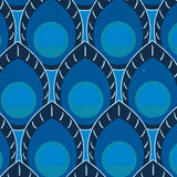 Dawnridge Peacock by Cristina Buckley Bold Blue Geometric Wallpaper – Schumacher 5012521