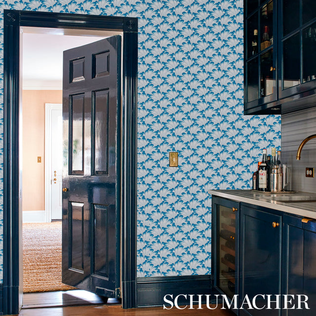 Gotham Swing Royal by Cristina Buckley Schumacher Wallpaper – Schumacher 5012532