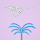 A Wild Desert Dream Orchid by Schumacher Whimsical Cheetah and Palm Tree Wallpaper – Schumacher 5012541
