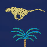 A Wild Desert Dream Midnight by Schumacher Playful Cheetah and Palm Tree Wallpaper – 5012542