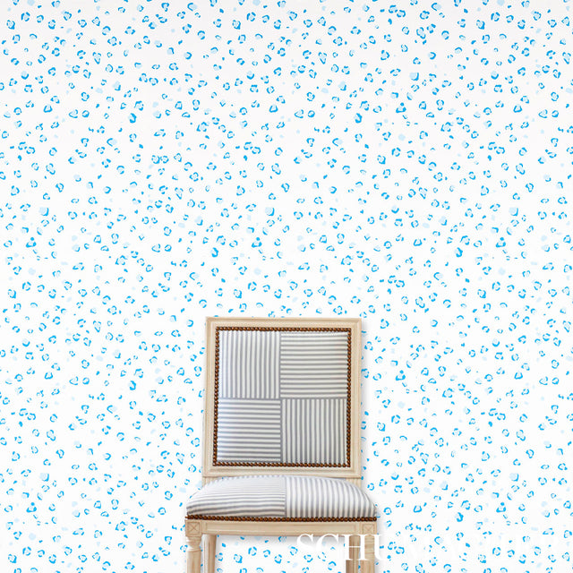 Wild at Heart Indigo by Cristina Buckley Animal Print Wallpaper – Schumacher 5012551