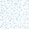 Wild at Heart Indigo by Cristina Buckley for Schumacher - blue animal print wallpaper with scattered spots on white background