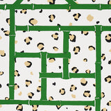 Fancy Beast Safari Green/Ivory by Cristina Buckley Hollywood Regency Wallpaper – Schumacher 5012560
