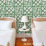 Fancy Beast Safari Green/Ivory by Cristina Buckley Hollywood Regency Wallpaper – Schumacher 5012560