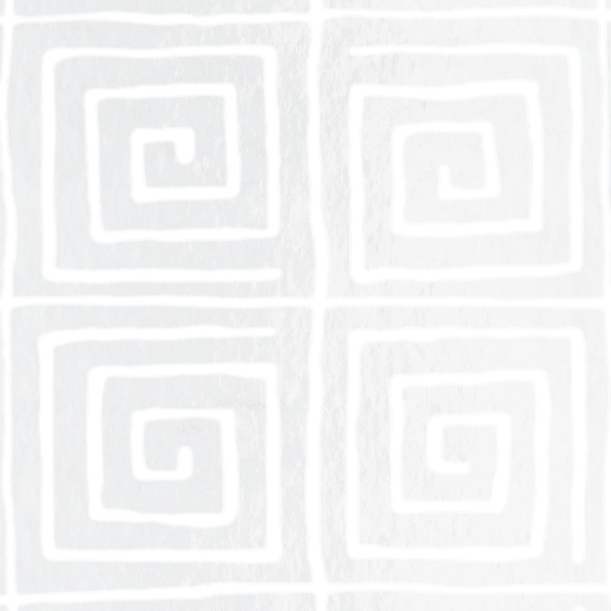 Trousdale Metallic Platinum Blanc by Cristina Buckley Greek Key Wallpaper – Schumacher 5012590