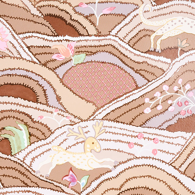Rolling Hills Mocha / Neutral by Schumacher Scenic Animal Landscape Wallpaper – Schumacher 5012630