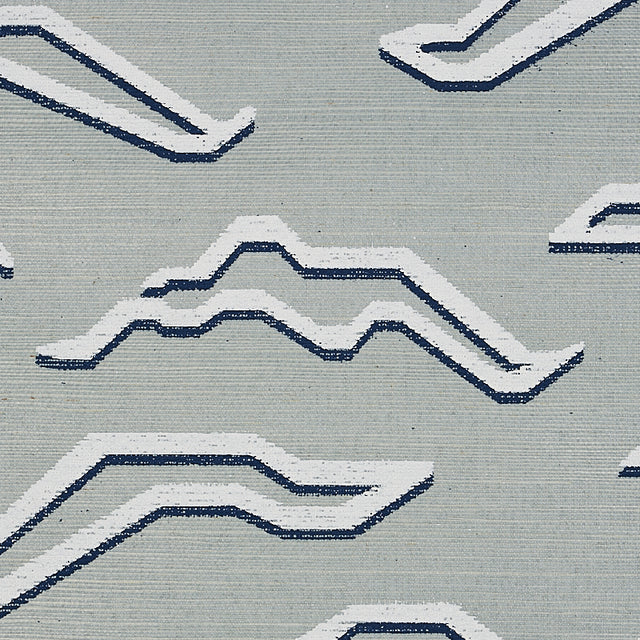 Kata Sisal Mineral by Schumacher Abstract Handprinted Sisal Wallcovering – Schumacher 5012641
