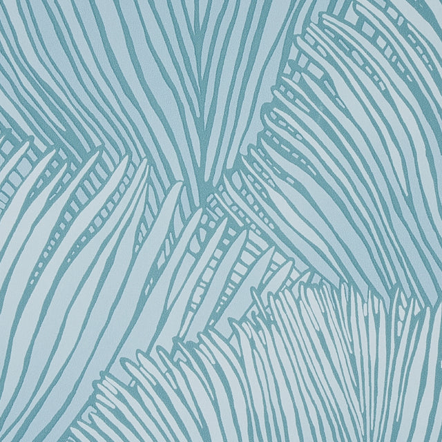 FONDALE Aqua Botanical Palm Frond Wallpaper – Schumacher 5012651