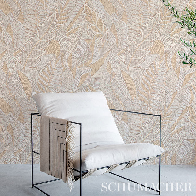 Japura Forest Neutral by Schumacher Botanical Wallpaper – Schumacher 5012660