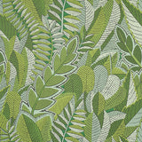Japura Forest green botanical wallpaper with large-scale leafy pattern by Schumacher