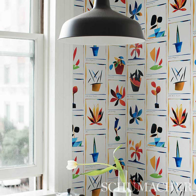Botanicals Spectrum Multi by Peg Norriss Digital Wallpaper – Schumacher 5012690