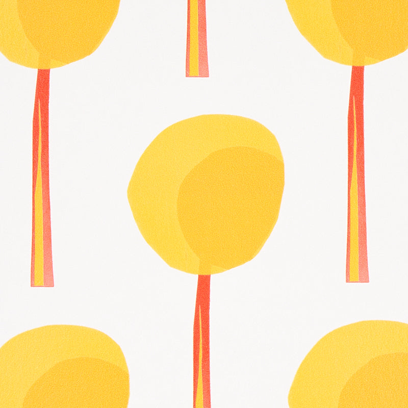 Topiary Marigold by Peg Norriss Graphic Botanical Wallpaper – Schumacher 5012700