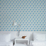 Topiary Bluebell by Peg Norriss Modern Botanical Wallpaper – Schumacher 5012701