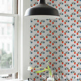 Reaching Out Spectrum Multi by Peg Norriss Playful Botanical Wallpaper – Schumacher 5012710
