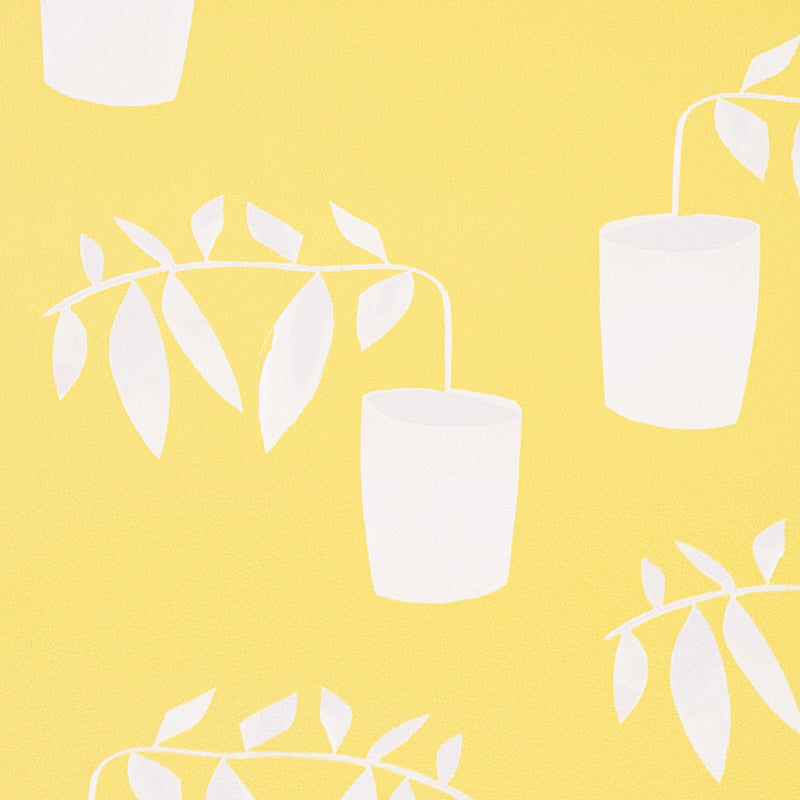 Reaching Out Lemonade by Peg Norriss Modern Botanical Wallpaper – Schumacher 5012711