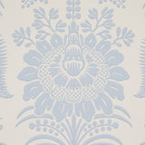 Greta Ivory Damask Floral Surface Print Wallpaper – Schumacher 5012720
