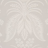 Greta Grey Floral Damask Surface Print Wallpaper by Schumacher – 5012721