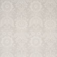 Greta grey floral damask surface print wallpaper by Schumacher, New Traditional collection