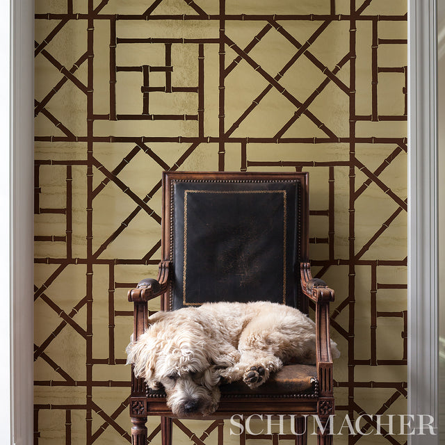 Trellis Metallic Glam Gold by Cristina Buckley Schumacher Wallpaper – 5012760