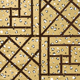 Fancy Beast Metallic wallpaper in Glam Gold by Cristina Buckley for Schumacher, featuring a chic leopard spot and trellis motif with metallic gold background.