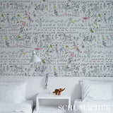 Aviary Soft Multi by Schumacher Whimsical Bird Wallpaper – Schumacher 5012780