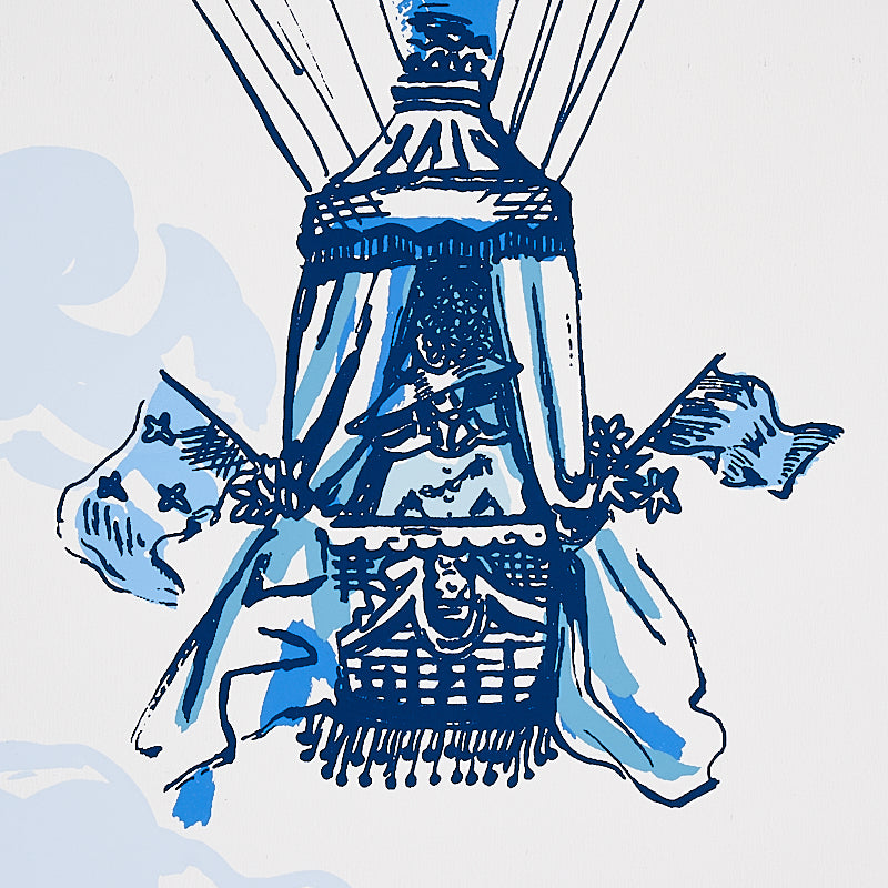 Balloons Blue by Schumacher Flight Of Fancy Hand-Screened Wallpaper – Schumacher 5012790