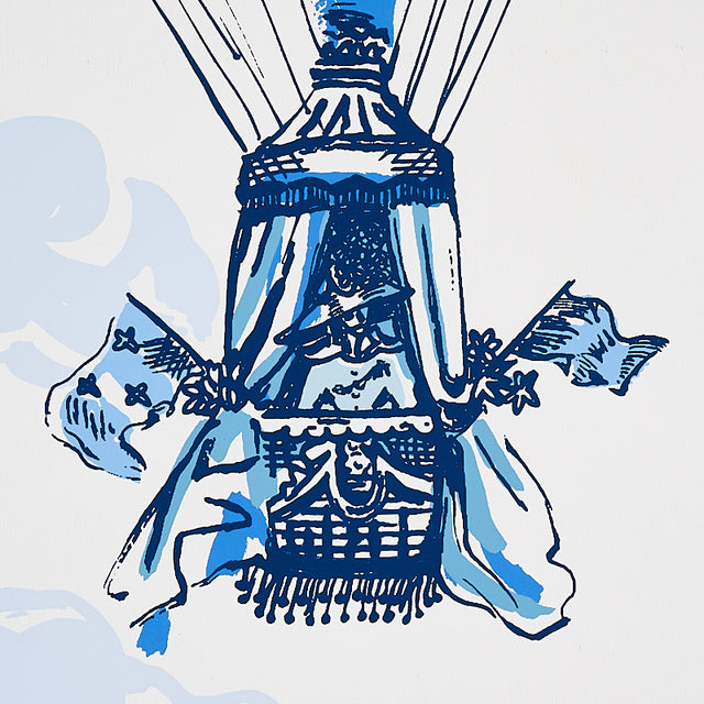 Balloons Blue by Schumacher Flight Of Fancy Hand-Screened Wallpaper – Schumacher 5012790