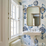 Balloons Blue by Schumacher Flight Of Fancy Hand-Screened Wallpaper – Schumacher 5012790
