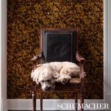 Xanadu Metallic Vintage Gold by Cristina Buckley Glamorous Tortoise-Shell Wallpaper – Schumacher 5012800