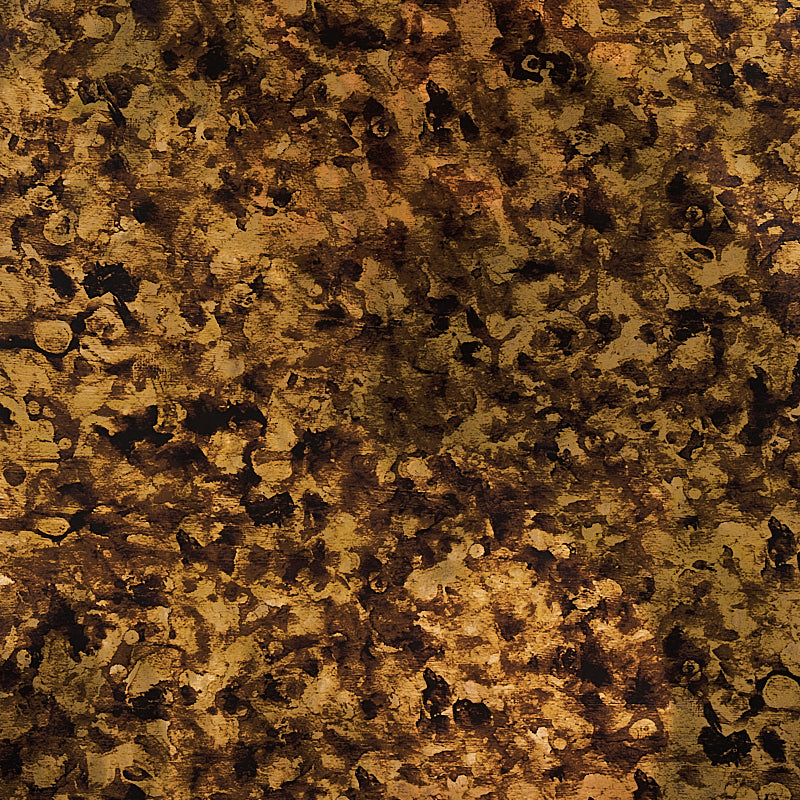 Xanadu Metallic wallpaper in Vintage Gold by Cristina Buckley for Schumacher. Tortoise-shell motif on shiny mylar ground.