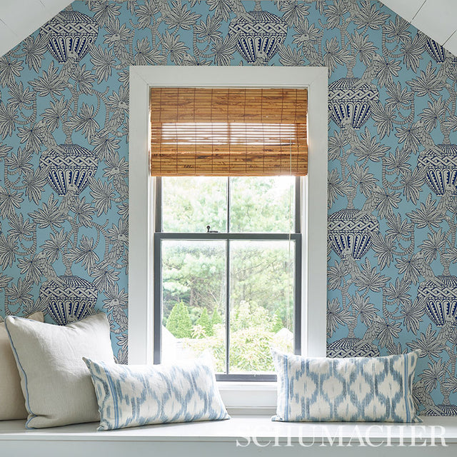 Santarem Sky by Schumacher Mystique Collection Whimsical Tropical Wallpaper – Schumacher 5012820