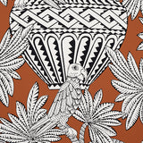 Santarem Chocolate by Schumacher Exotic Parrot and Palm Wallpaper – Mystique Collection 5012822