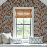 Santarem Chocolate by Schumacher Exotic Parrot and Palm Wallpaper – Mystique Collection 5012822