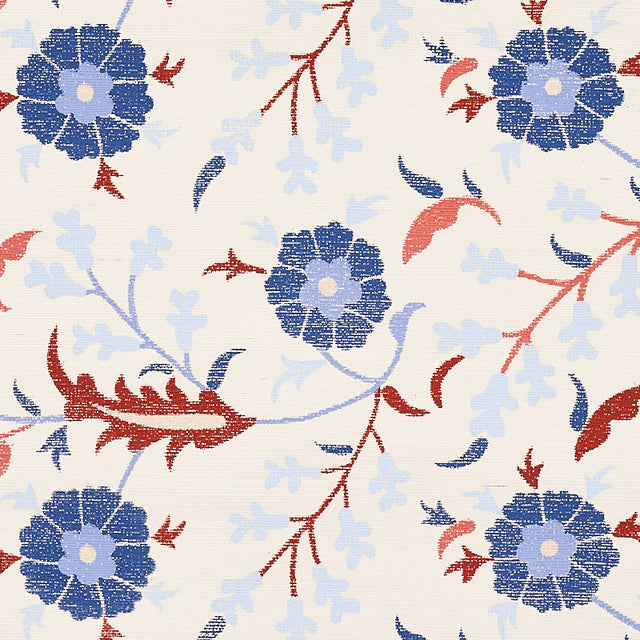 Floralia Sisal Parchment Botanical Wallpaper by Schumacher – 5012830