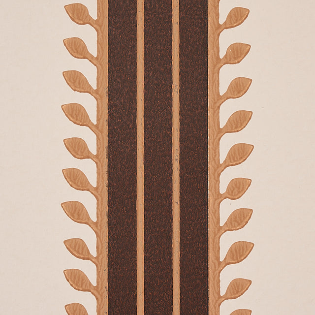 Etruscan Stripe Brown by Schumacher Cabana Collection Washable Wallpaper – Schumacher 5012850