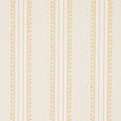 Etruscan Stripe wallpaper in ivory and ochre by Schumacher, featuring multicolored, multiwidth bands and textural details in a classic stripe pattern.