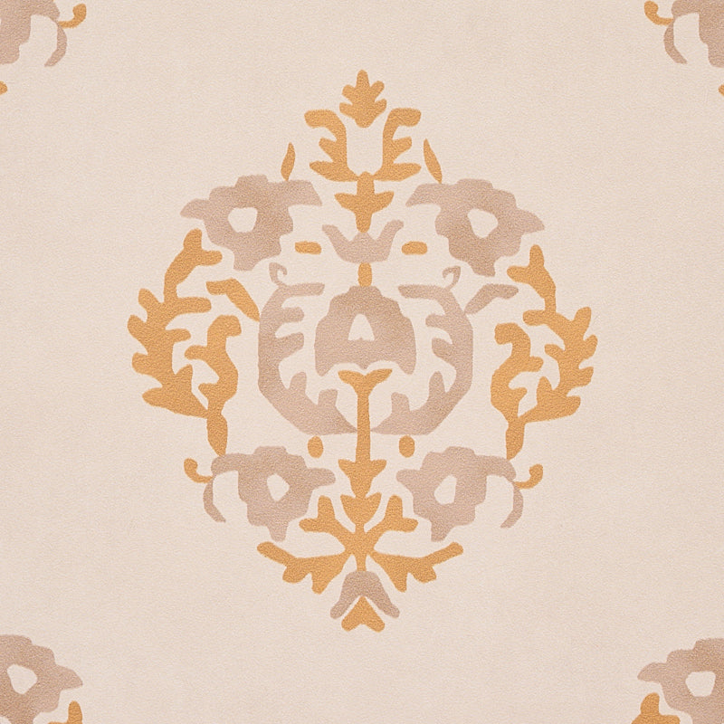 Constantine Natural & Ocher by Schumacher Cabana Collection Digital Print Wallpaper – Schumacher 5012880