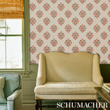 Constantine Jasper by Schumacher Cabana Collection Damask Stripe Wallpaper – Schumacher 5012881