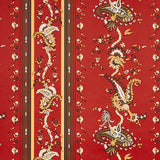 Elena Paisley Stripe Pompeii by Schumacher Cabana Collection Gravure-Printed Bohemian Wallpaper – 5012892