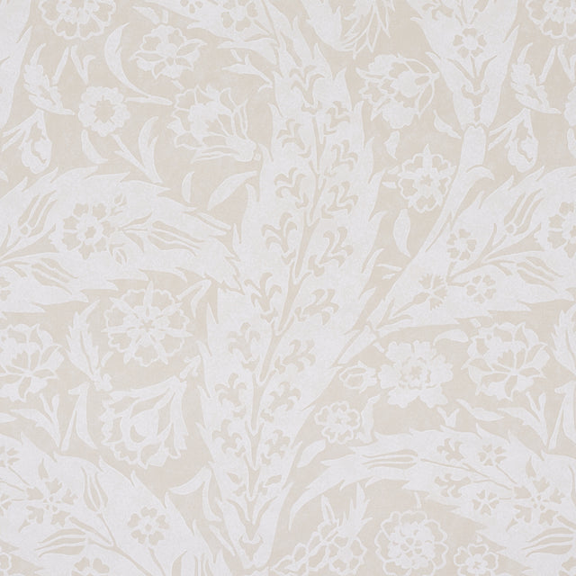 Saz Paisley Ivory by Schumacher Cabana Collection Wallpaper – 5012901
