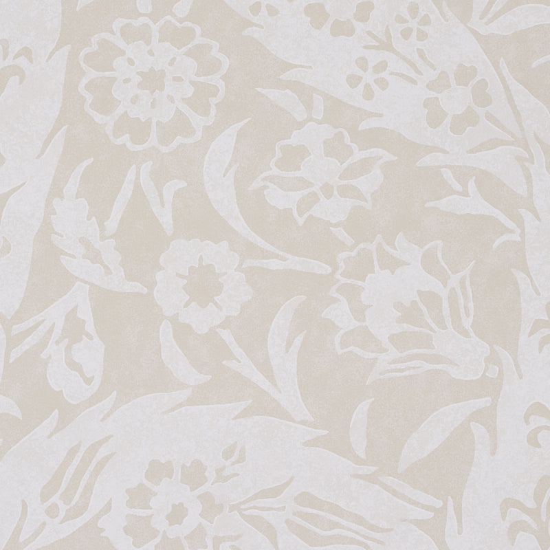 Saz Paisley Ivory by Schumacher Cabana Collection Wallpaper – 5012901
