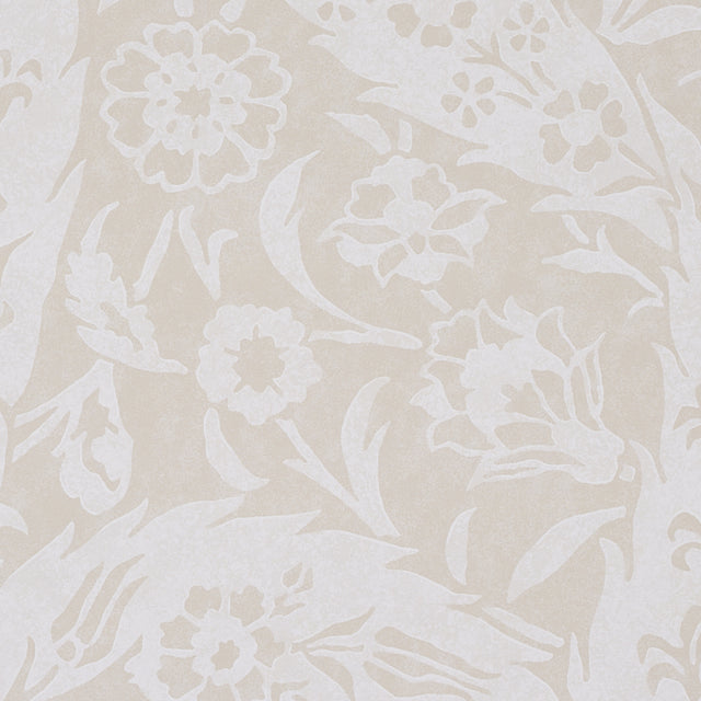 Saz Paisley Ivory by Schumacher Cabana Collection Wallpaper – 5012901