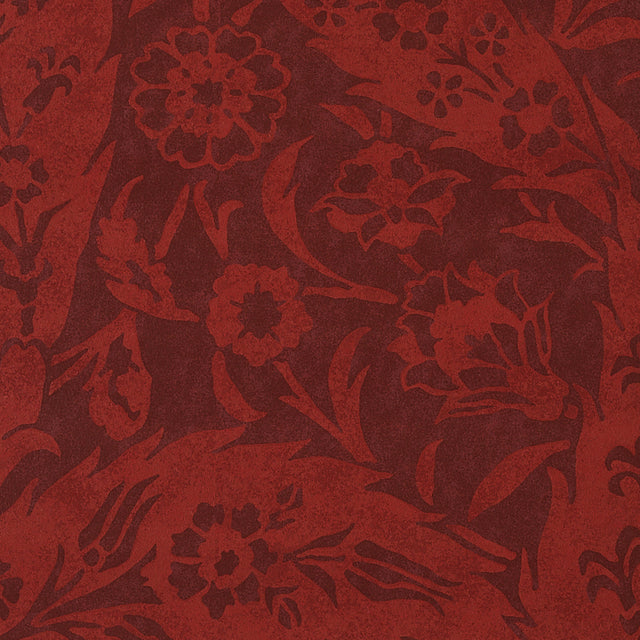 Saz Paisley Burgundy by Schumacher Cabana Collection Large-Scale Paisley Wallpaper – 5012902