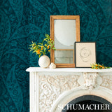 Saz Paisley Peacock by Schumacher Cabana Collection Large-Scale Paisley Wallpaper – 5012903