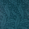 Saz Paisley Peacock wallpaper by Schumacher, large-scale two-tone paisley pattern, Cabana collection