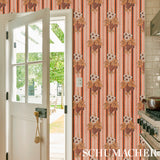 Turnip Carnation by Schumacher Cabana Collection Vintage Floral Stripe Wallpaper – Schumacher 5012911