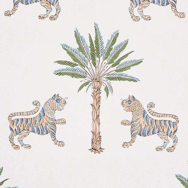 Tiger Palm Delft by Schumacher Mystique Collection Wallpaper – 5012921