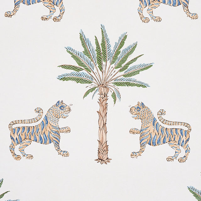 Tiger Palm Delft by Schumacher Mystique Collection Wallpaper – 5012921