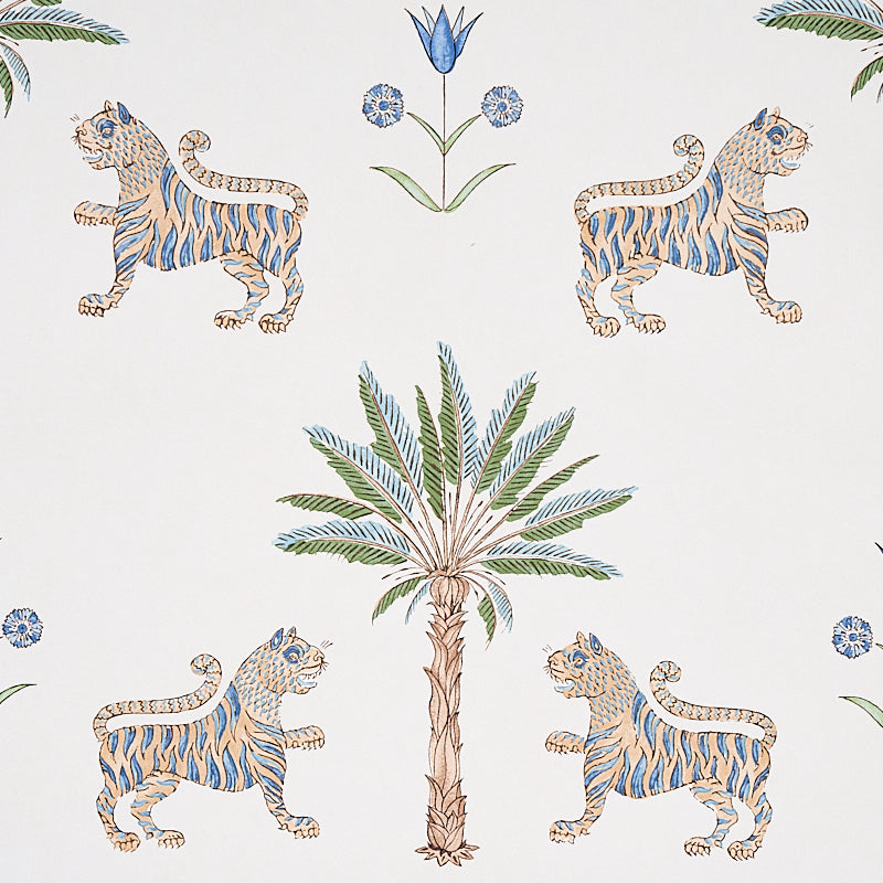 Tiger Palm Delft by Schumacher Mystique Collection Wallpaper – 5012921